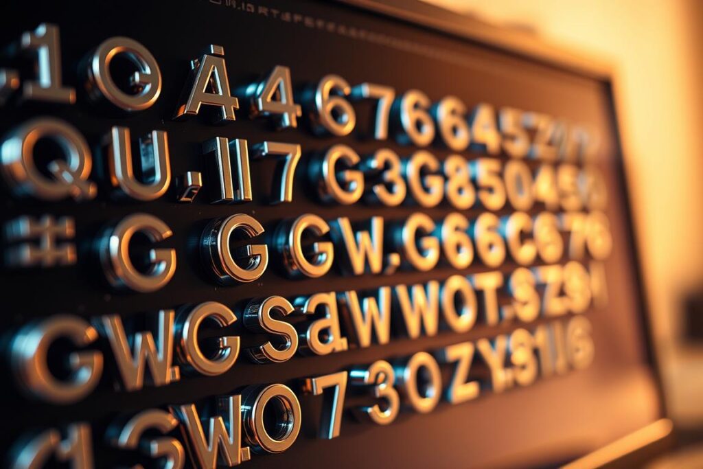 A complex and intricately detailed image depicting the concept of "laufwerksbuchstaben" or drive letters on a computer screen. The display shows a high-resolution, three-dimensional representation of various drive letters arranged in a grid-like pattern, with each letter cast in a metallic, chrome-like finish that reflects the surrounding environment. The scene is bathed in a warm, soft lighting that creates a sense of depth and dimensionality, highlighting the intricate textures and shadows of the drive letters. The background is slightly blurred, suggesting a minimalist, technology-focused setting that allows the drive letters to take center stage. The overall mood is one of precision, order, and the underlying functionality of a computer's storage system.