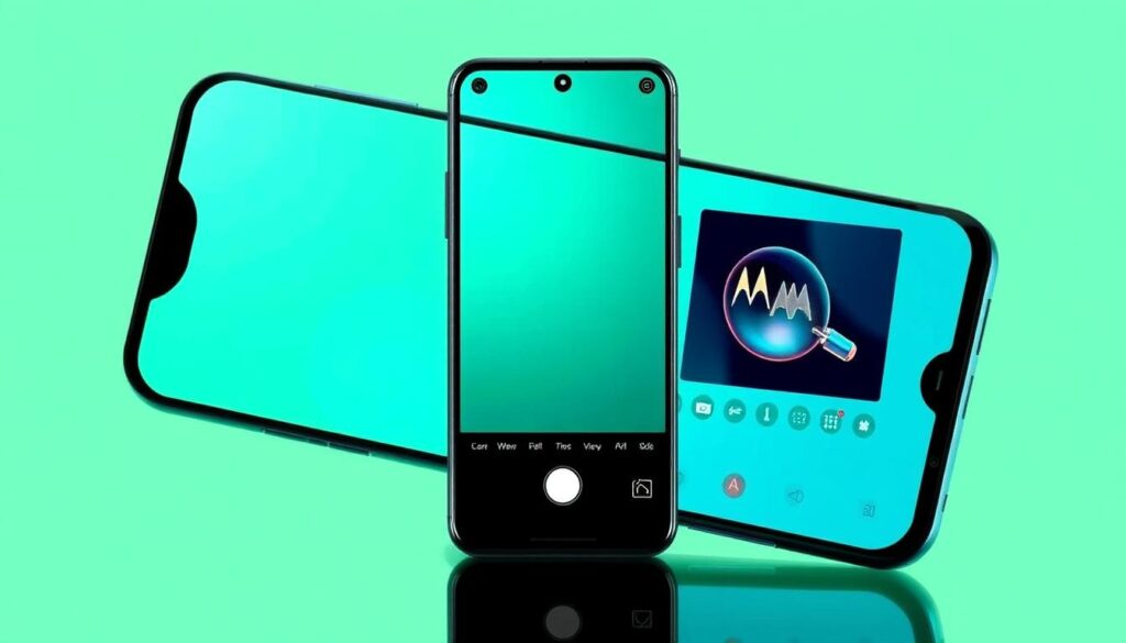 Ein Bild von einem Motorola Edge50 Pro mit einer KI-gestützten Bildbearbeitungs-App Ein Bild von einem Motorola Edge50 Pro mit einer KI-gestützten Bildbearbeitungs-App