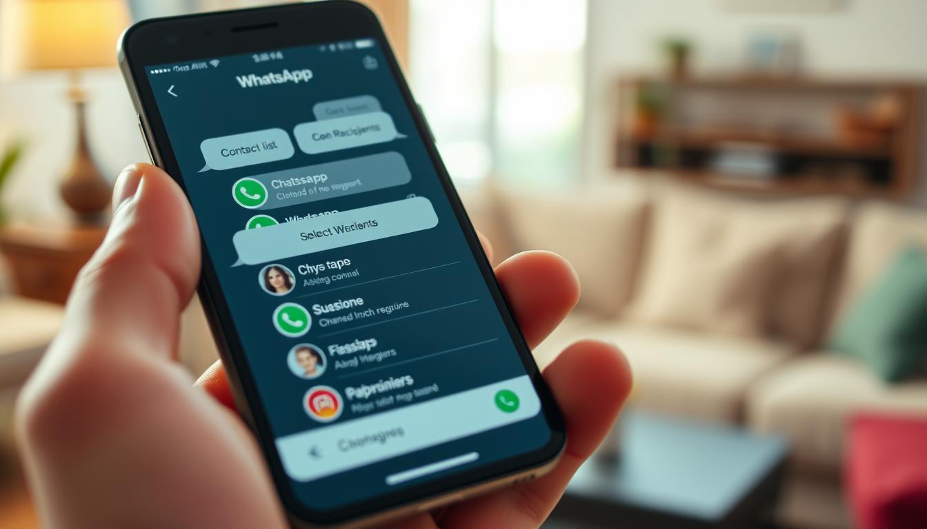 Wie sende ich eine WhatsApp-Nachricht an mehrere Empfänger?