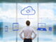 Cloud,Synchronizing,Between,Devices,Concept,With,A,Virtual,Screen,Showing