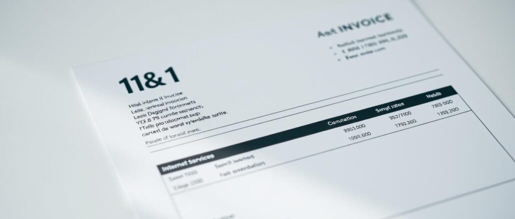 1&1 erste Rechnung
