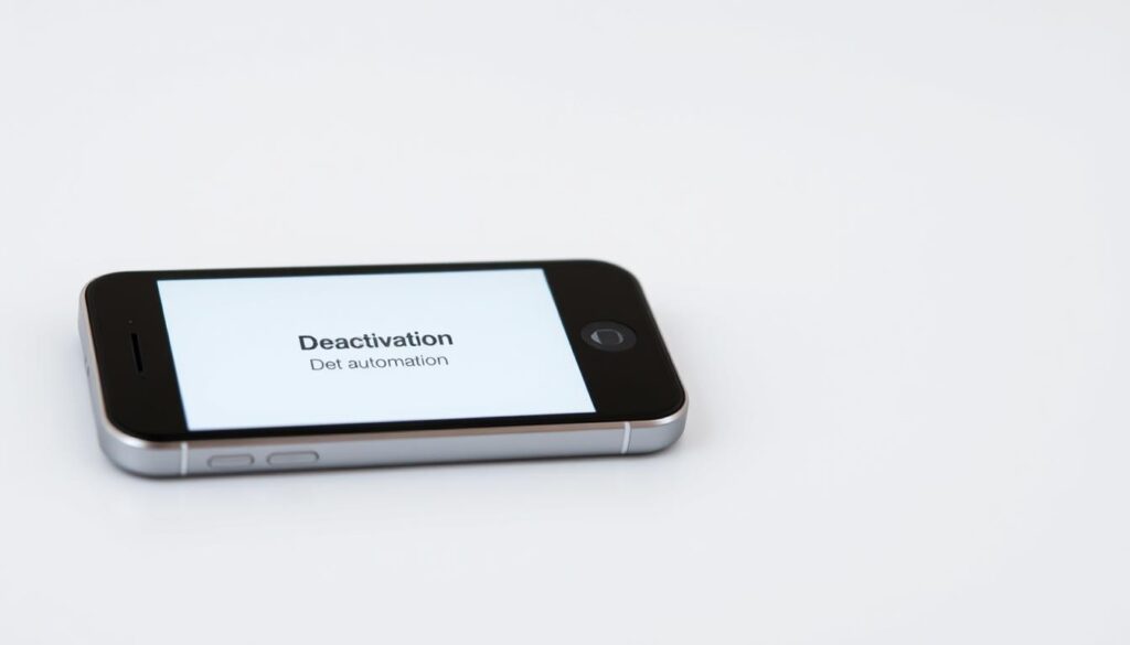 A digital device with a deactivation button for mobile data automation, set against a neutral background. The device is shown in a clean, minimalist style with clear lines and a muted color palette, reflecting the theme of avoiding unnecessary data charges. The image has a sense of simplicity and control, conveying the idea of taking charge of one's mobile data usage. The lighting is soft and even, creating a calm, professional atmosphere. The camera angle is slightly elevated, giving a sense of overview and control over the subject matter. A digital device with a deactivation button for mobile data automation, set against a neutral background. The device is shown in a clean, minimalist style with clear lines and a muted color palette, reflecting the theme of avoiding unnecessary data charges. The image has a sense of simplicity and control, conveying the idea of taking charge of one's mobile data usage. The lighting is soft and even, creating a calm, professional atmosphere. The camera angle is slightly elevated, giving a sense of overview and control over the subject matter.