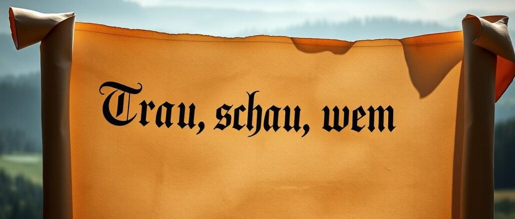 Woher kommt der Spruch Trau, schau, wem