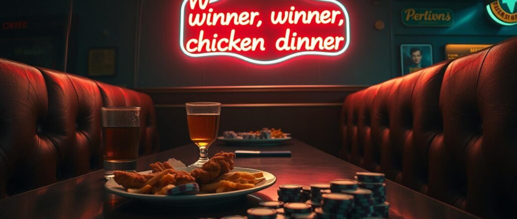 Woher kommt der Spruch Winner, winner, chicken dinner