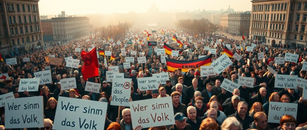 Woher kommt der Spruch Wir sind das Volk