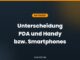 Unterscheidung PDA und Handy bzw. Smartphones