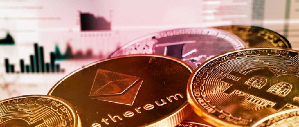 Coins,,Cryptocurrency,And,Online,Trading,Statistics,,Value,And,International,Commerce