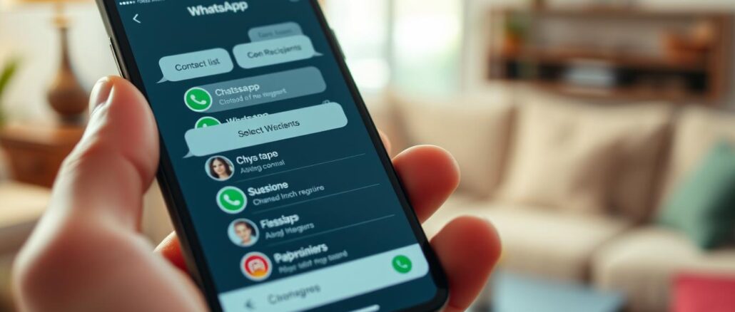 Wie sende ich eine WhatsApp-Nachricht an mehrere Empfänger?