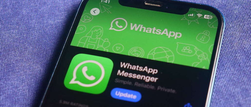 Whatsapp,Instant,Messaging,App.,Whatsapp,Logo,On,An,Iphone,Screen.