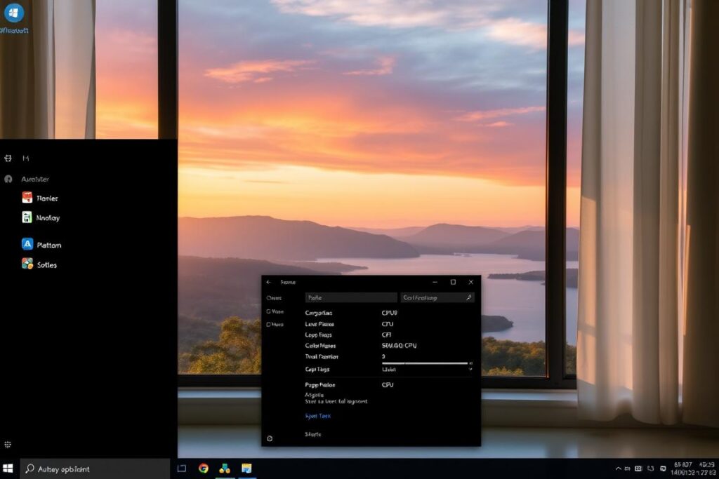 A sleek, minimalist Windows 11 desktop with a vibrant, soothing autostart background. In the foreground, a neatly organized task manager displays a low CPU utilization. In the background, a serene landscape with a tranquil lake and rolling hills. Soft, natural lighting filters through the window, creating a calming atmosphere. The desktop icons are strategically placed, and the system tray is clean and uncluttered, reflecting the user's efficient system management. The overall scene conveys a sense of control, productivity, and a well-optimized Windows 11 experience. A sleek, minimalist Windows 11 desktop with a vibrant, soothing autostart background. In the foreground, a neatly organized task manager displays a low CPU utilization. In the background, a serene landscape with a tranquil lake and rolling hills. Soft, natural lighting filters through the window, creating a calming atmosphere. The desktop icons are strategically placed, and the system tray is clean and uncluttered, reflecting the user's efficient system management. The overall scene conveys a sense of control, productivity, and a well-optimized Windows 11 experience.