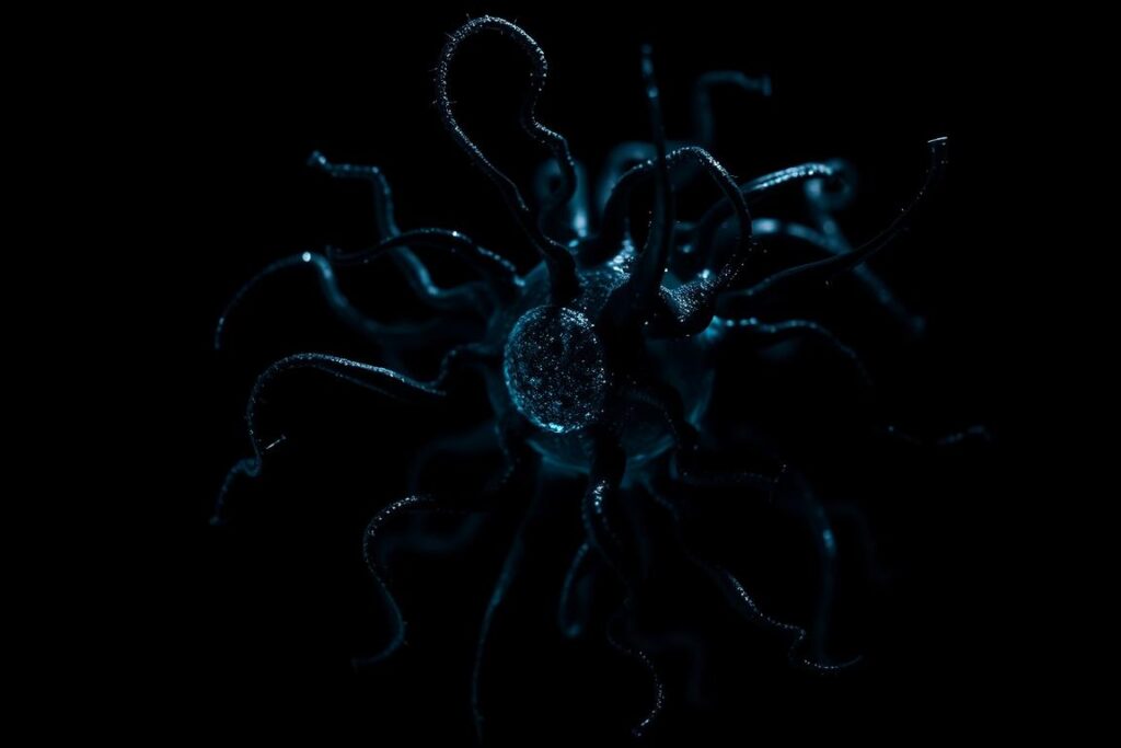 A detailed close-up view of a computer virus, known as "Viren", presented against a dark, ominous backdrop. The virus appears as a complex, sinister-looking digital entity, its intricate tendrils and sharp edges suggesting a malicious, invasive nature. Dramatic lighting casts deep shadows, creating an unsettling, foreboding atmosphere. The virus is framed in a way that conveys a sense of danger and the need for vigilance, aligning with the subject of the article's section on security threats and malware. A detailed close-up view of a computer virus, known as "Viren", presented against a dark, ominous backdrop. The virus appears as a complex, sinister-looking digital entity, its intricate tendrils and sharp edges suggesting a malicious, invasive nature. Dramatic lighting casts deep shadows, creating an unsettling, foreboding atmosphere. The virus is framed in a way that conveys a sense of danger and the need for vigilance, aligning with the subject of the article's section on security threats and malware.