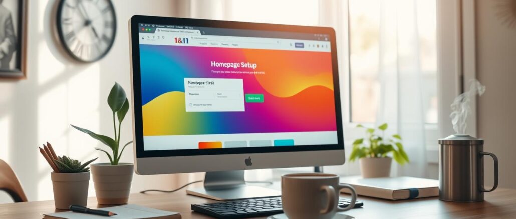 1&1 Homepage einrichten